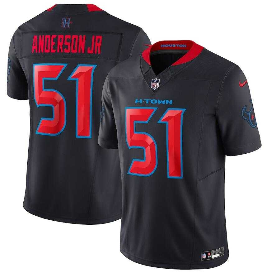 Mens Houston Texans #51 Will Anderson Jr. Navy 2024 2nd Alternate F.U.S.E Vapor Football Stitched Jersey Dzhi->->NFL Jersey